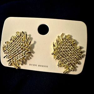 Gold statement earrings